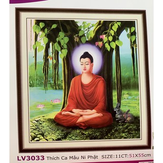 Tranh thêu thích ca mâu ni phật lv3033