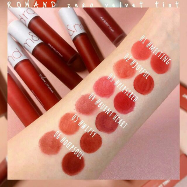Son Kem Lì Mềm Mượt Romand Zero Velvet Tint - 2016 Skincare | BigBuy360 - bigbuy360.vn