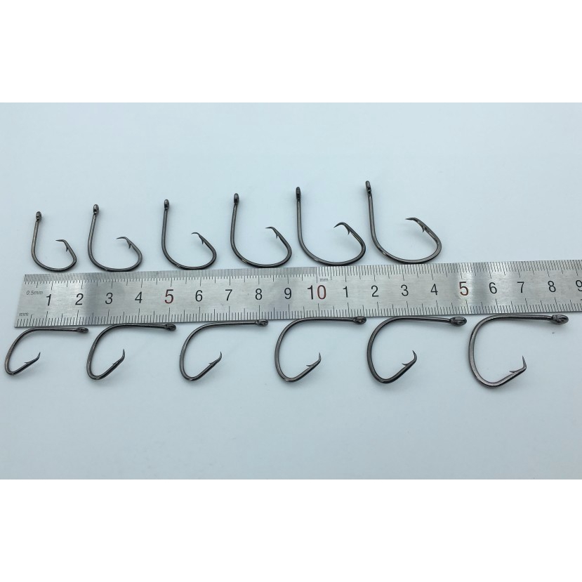 Set 50 Móc Câu Cá Kích Thước 1 # 1 / 0 # 2 / 0 # 3 / 0 # 4 / 0 # 5 / 0 #