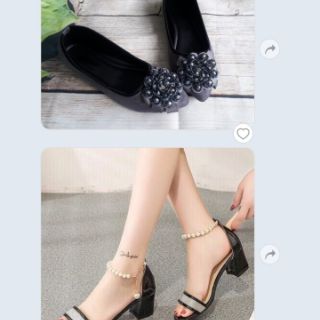 giày gót vuông 7 phân da lộn quai chéo