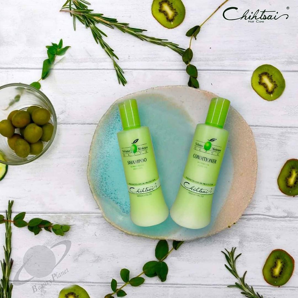 Dầu Gội Xả Dưỡng Mềm Tóc Chihtsai Cấp Ẩm Cho Tóc, Chiết Xuất Từ Tinh Dầu Olive Volume Moisture Olive 500ml- 1000ml