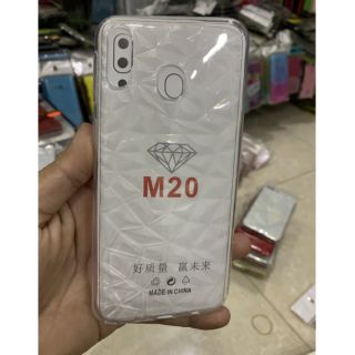 Ốp dẻo 3D Samsung M20 trong suốt kiểu kim cương