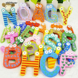 26 Alphabet Magnetic Letters A-Z Wooden Fridge Magnets Baby Kid Education Toys