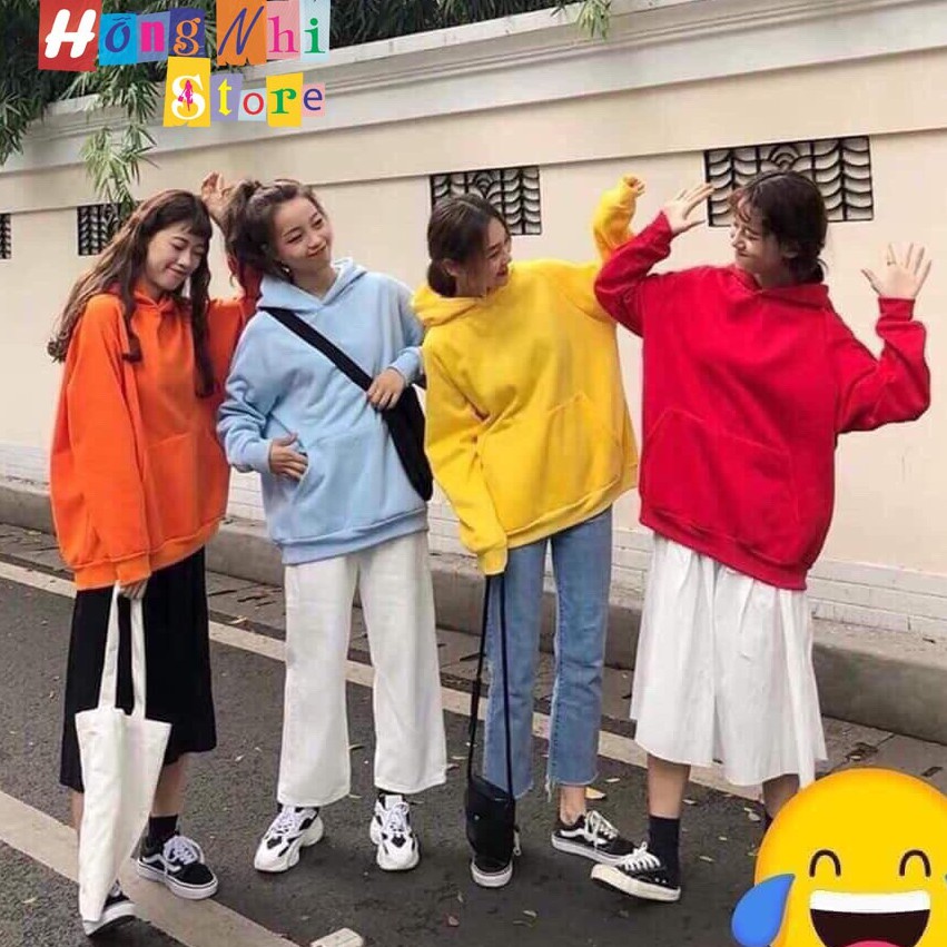 Áo Khoác Hoodie Trơn Ulzzang Unisex Nhiều Màu Chất Nỉ Bông Cao Cấp Dáng Rộng Nam Nữ - MM