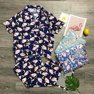 Bộ kate Thái tay ngắn quần dài 