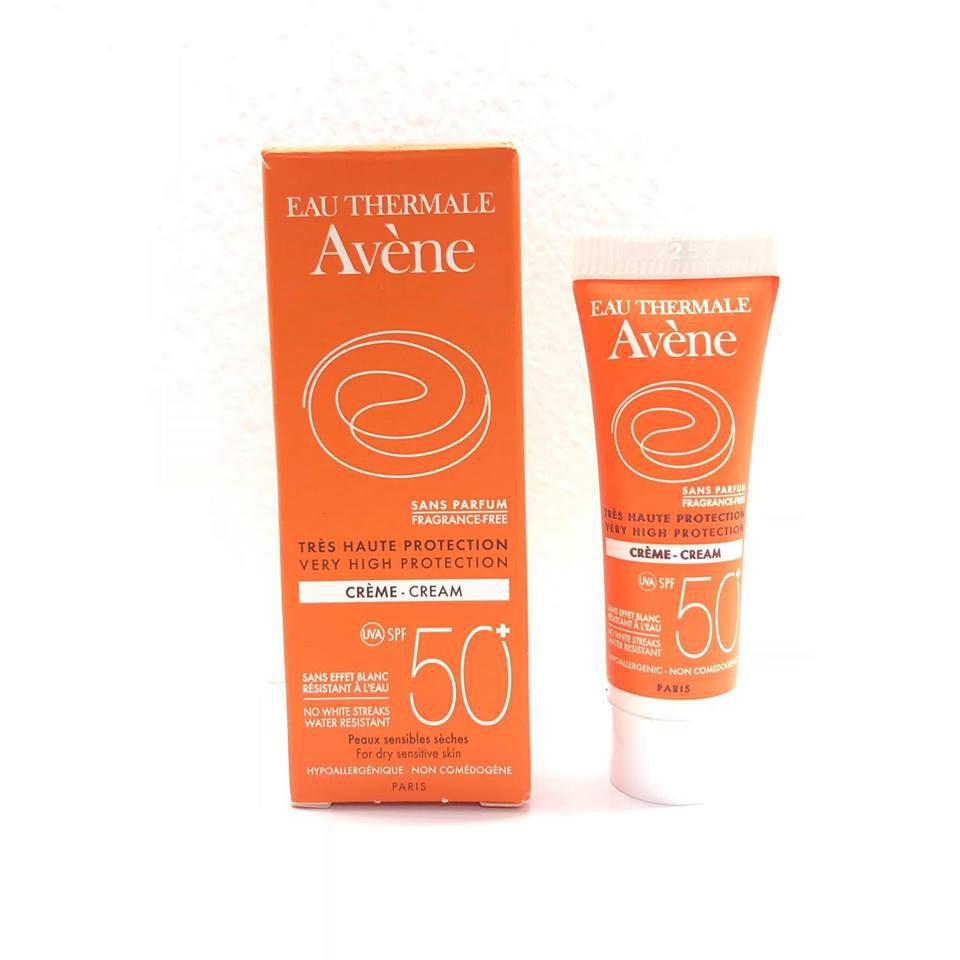 Kem chống nắng Avene Protection SPF50+ Fragrance Free không hương liệu cho da khô nhạy cảm 50 ml