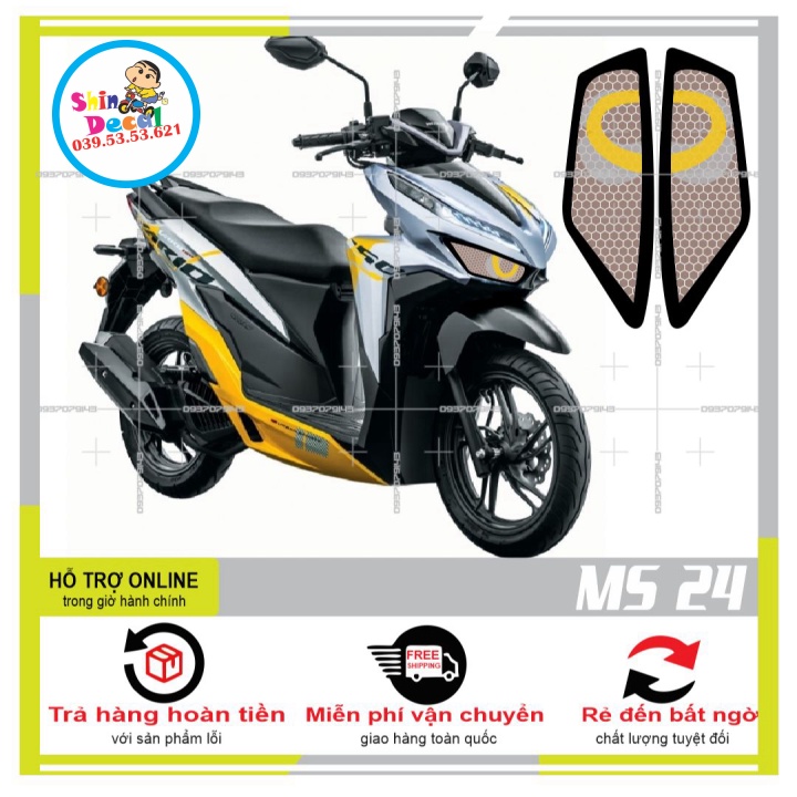 TEM DÁN ĐÈN SƯƠNG MÙ XE VARIO 2020 (DECAL TRONG SUỐT) MS 24 - SHINDECAL2