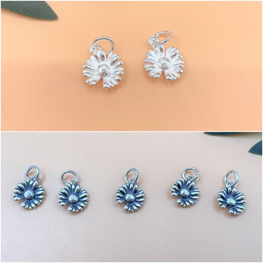 Charm móc treo hoa cúc họa mi - Charm Bạc 925 - Mã CB815