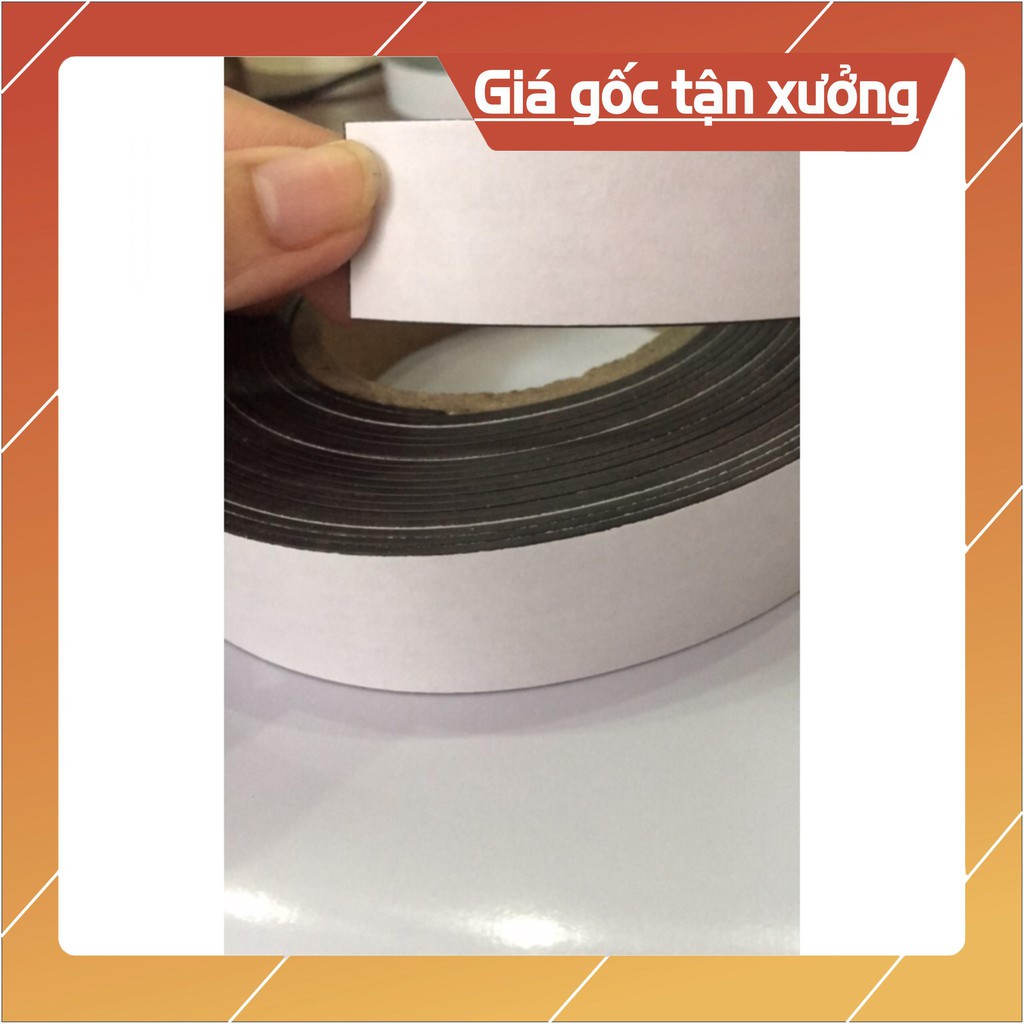 [Xả Kho] Nam châm dẻo cuộn có băng keo w50x1.6x10000mm