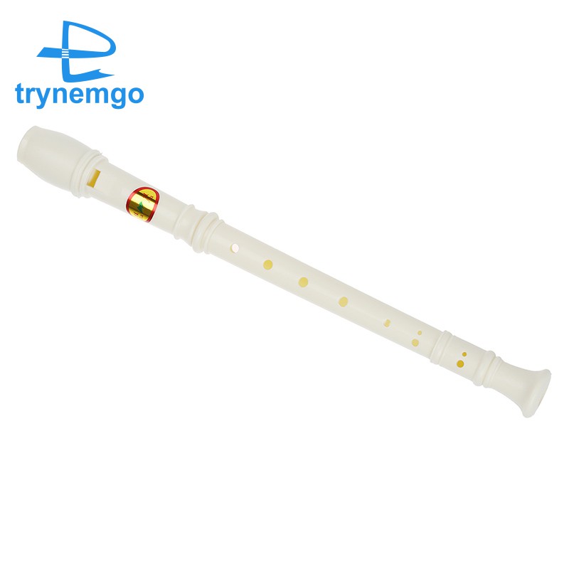 Ống sáo bằng nhựa màu trắng 8 lỗ kèm dụng cụ vệ sinh tiện dụng