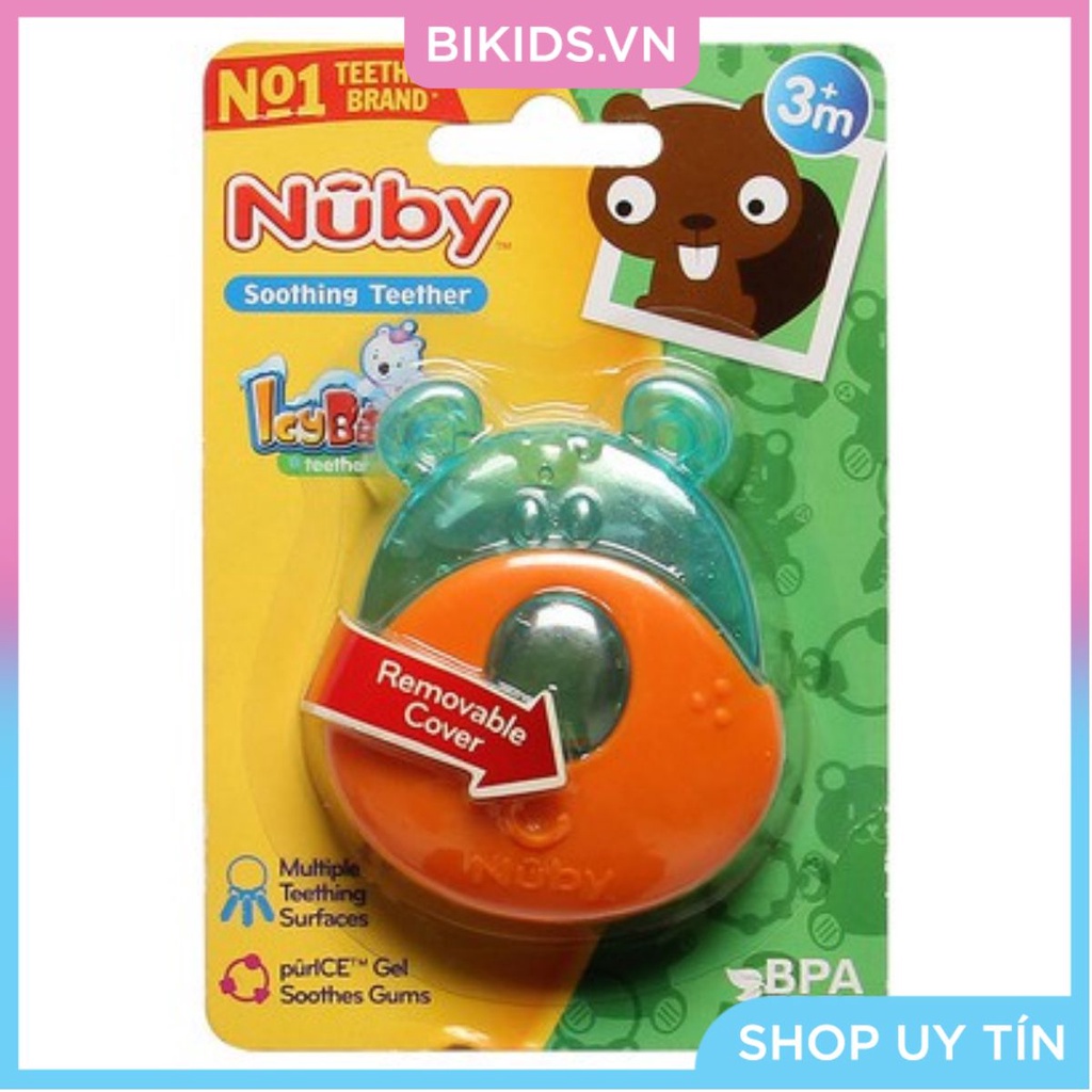 Nuby - Ngậm nướu gel lạnh hình thú cưng (3m+)