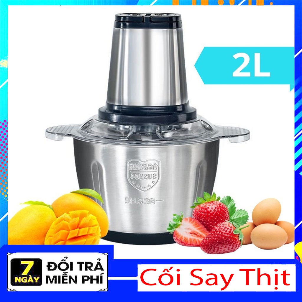 Máy say thịt đa năng dung tích 2 lít, công suất 250w cực khỏe,say thịt cá, rau củ, cối INox cực bền.