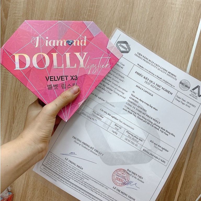 Son Dolly chính hãng chất kem nhung mềm mịn , full 12 màu