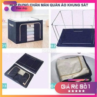 COMBO 2 Túi đựng đồ đa năng có khung sắt  [FREESHIP]