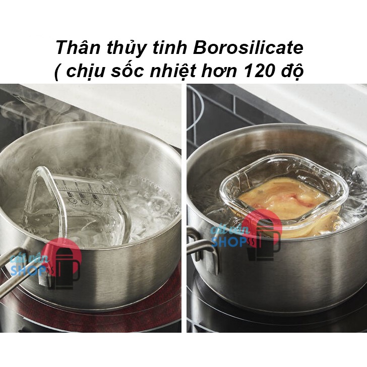 [Có Video] Hộp thủy tinh chia vạch Lock&amp;Lock LLG510 LLG161 260ml đựng thức ăn cho bé theo từng tháng tuổi