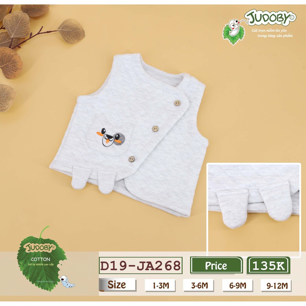 Judoby - Áo gile cài lệch chất dày(3-12m) 268