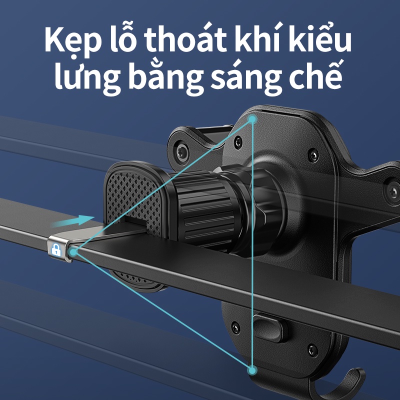 Giá đỡ điện thoại gắn cửa gió ô tô Kivee UC19 Thiết bị đỡ điện thoại gắn cửa gió thanh điều hòa trên xe hơi ôtô