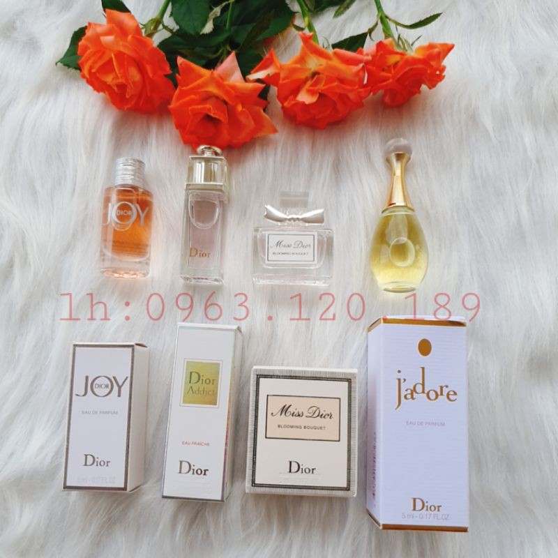 Nước hoa nữ mini 𝗗𝗜𝗢𝗥 joy_𝗗𝗜𝗢𝗥 Addict_𝗗𝗜𝗢𝗥 j'adore_Miss 𝗗𝗜𝗢𝗥 Eau De Parfum 5ml .hàng chính hãng | Thế Giới Skin Care