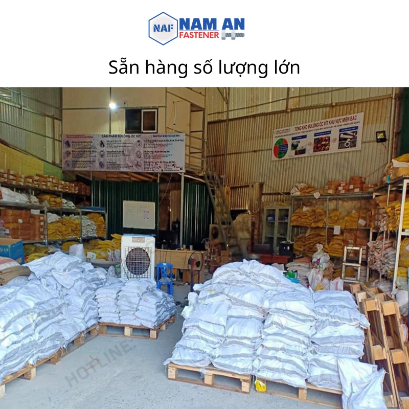 Bulong M20 cấp bền 8.8, bu lông lục giác M20, đường kính 20mm, độ dài: 40->200mm Đen mộc, Mạ