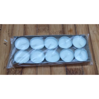 nến tealight có nguồn gốc thực vật làm từ sáp đậu nành, sáp cọ, gói 10 viên