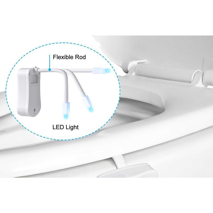 Đèn Cảm Ứng Gắn Tolet 16 Màu Tự Động Cảm Biến Khi Có Người Lại Gần Phát Sáng