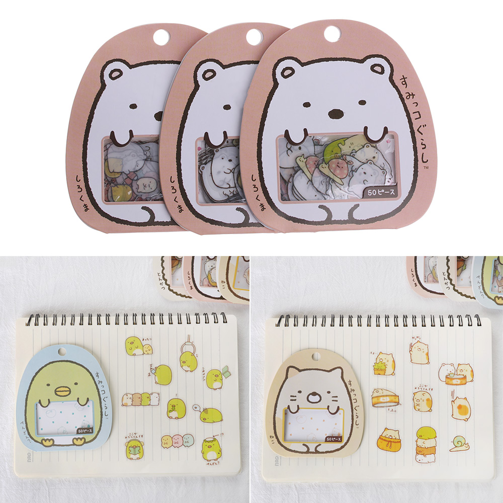 Set 50 miếng dán dễ thương dùng trang trí sổ lưu niệm