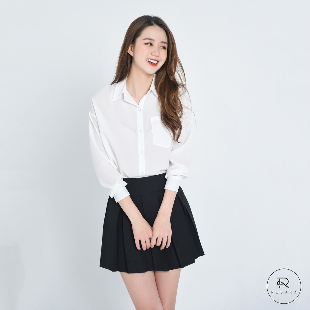 [Mã FAMAYWA giảm 10K đơn 50K] Áo sơ mi kiểu thời trang nữ voan mỏng phom rộng Rosara AM58 | BigBuy360 - bigbuy360.vn