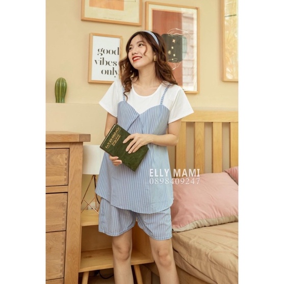 bộ đồ mặc bầu và sau sinh mới 2021