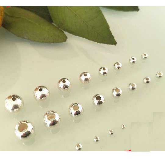 [Mã FARSSTGRE giảm 5K đơn bất kỳ] Charm bi bạc thái size 7mm lỗ to & lỗ nhỏ