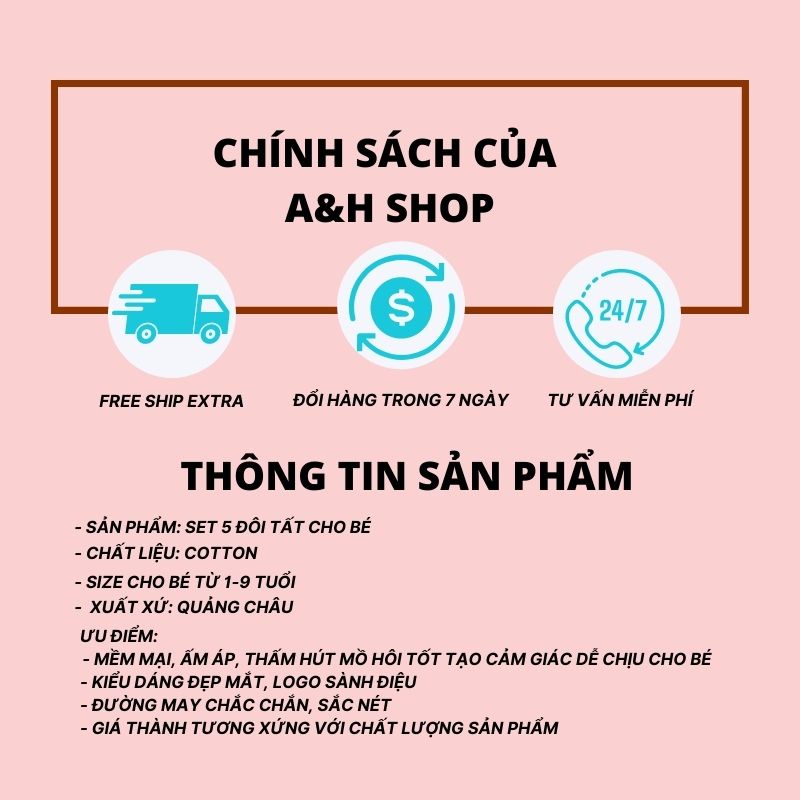 Tất cho bé trai bé gái, Vớ cho bé từ 1-12 tuổi, chất liệu cotton mềm mại, thoáng khí, thấm hút mồ hôi