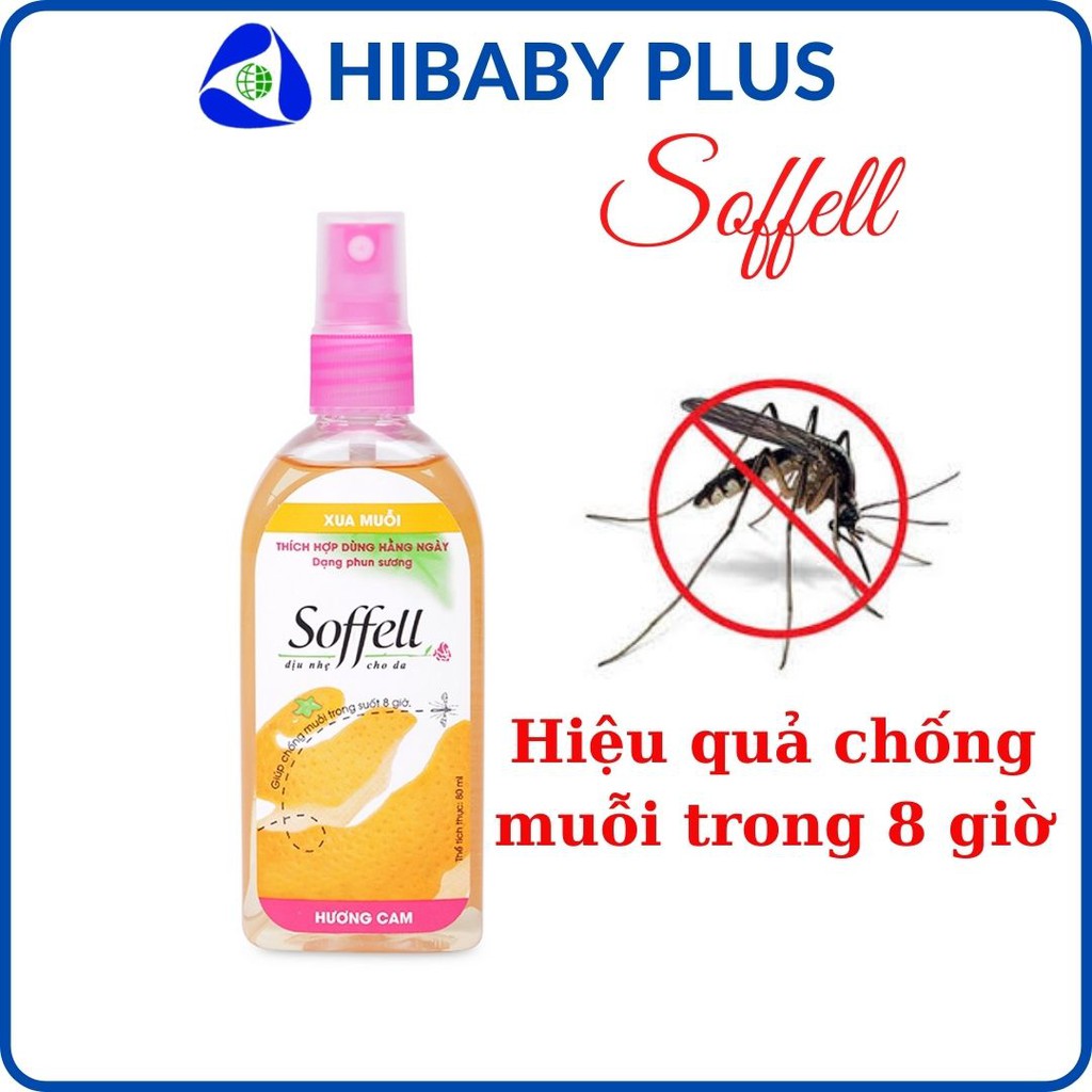 Chai xịt chống muỗi Soffell Indonesia an toàn cho bé - kem bôi, xịt 30, 80ml