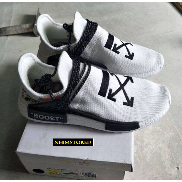 (FULL BOX) Giày Thể Thao Sneaker NMD HUMAN RACE Off White