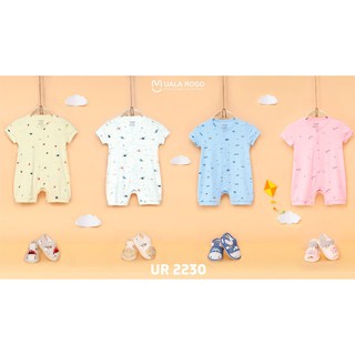 UR2230 Body cộc tay cài giữa họa tiết Uala rogo vải petit