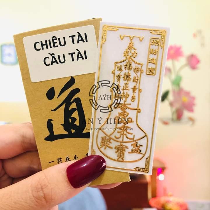 ( Đặc biệt thầy người Hoa làm) Lá dán Chiêu Tài cầu tài