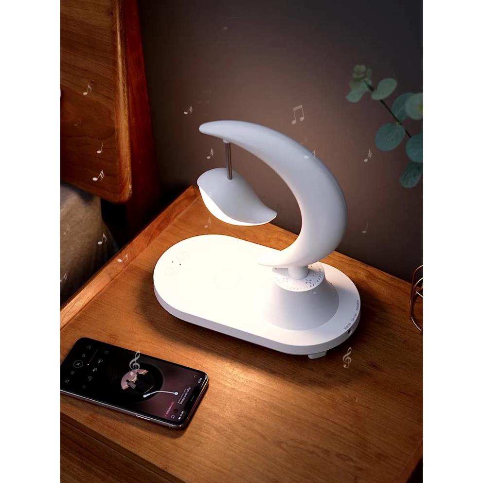 Đèn ngủ đa năng DL01 pin sạc kết hợp loa bluetooth và sạc không dây cho điện thoại