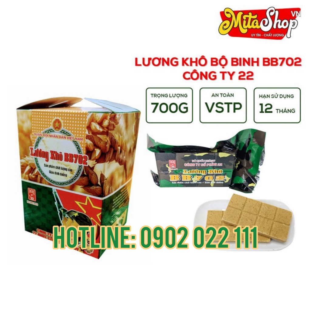 Lương Khô Bộ Binh BB702 - 1 hộp = 700gr (Date mới nhất)