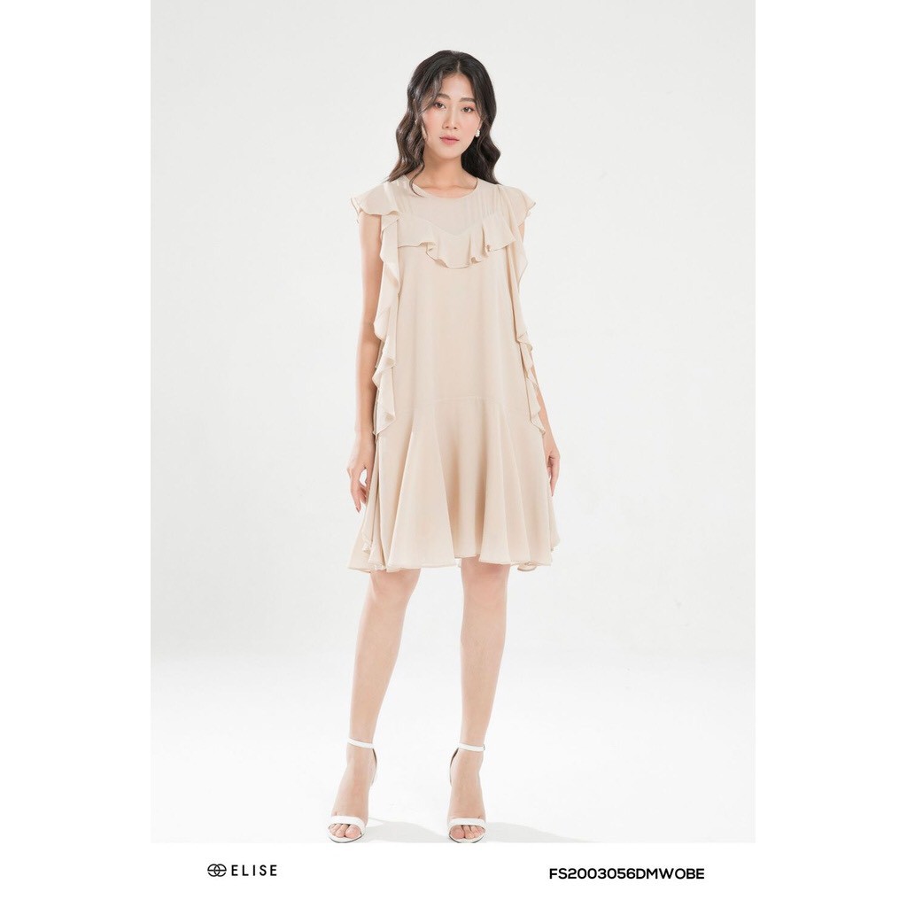 Đầm be bèo sóng Elise