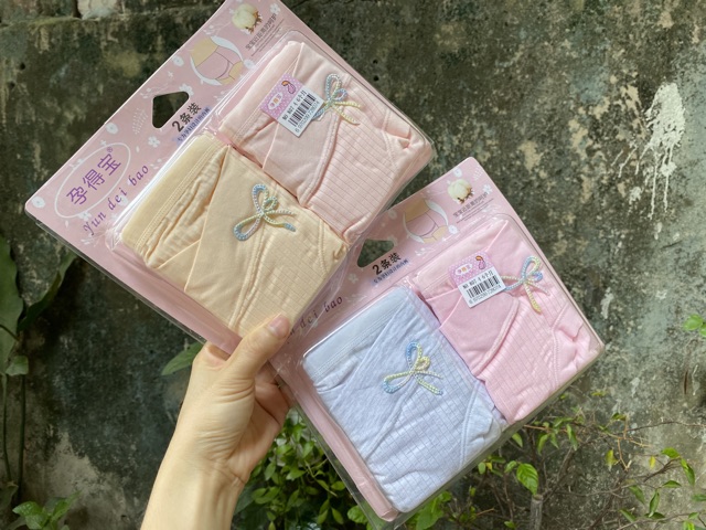 Quần lót Bầu set 2 quần nơ cạp chéo (7-10 tháng)