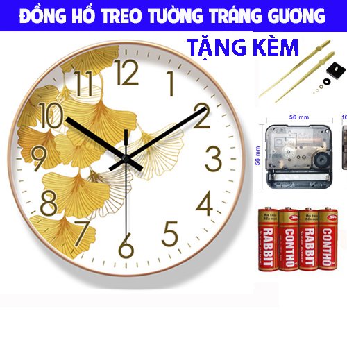 Tranh đồng hồ treo tường chiếc lá độc đáo đẹp mắt chất liệu tráng gương cao cấp siêu sáng ưu đãi có quà tặng kèm hôm nay