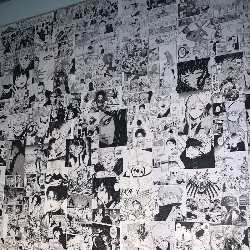 [Manga Wall] Combo 100 tấm || Dán tường trang trí phòng - In hình anime theo yêu cầu