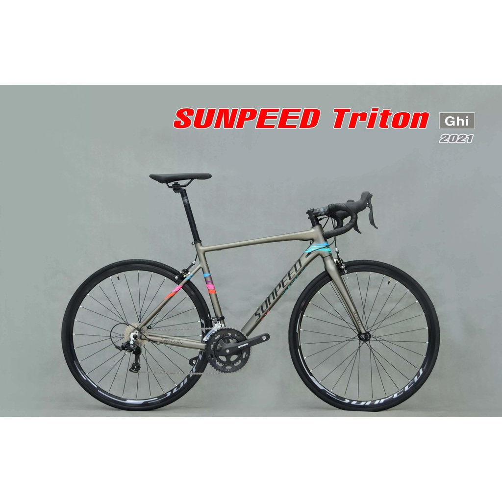 Xe đạp đua SUNPEED Triton, Khung nhôm không mối hàn cao cấp,Group SENSAH REFLEX 2x8 Tốc độ, Xe mới bảo hành 1 năm