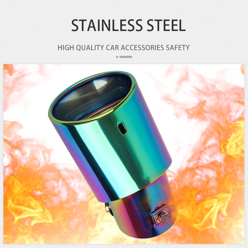 Ống Xả Xe Hơi Bằng Thép Không Gỉ Mạ Chrome Màu Cầu Vồng Thông Dụng