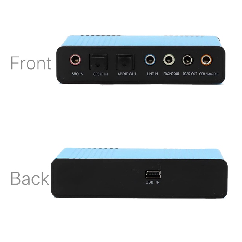 Thẻ Âm Thanh 6 Kênh USB 2.0 7.1 5.1 S / PDIF Chất Lượng Cao