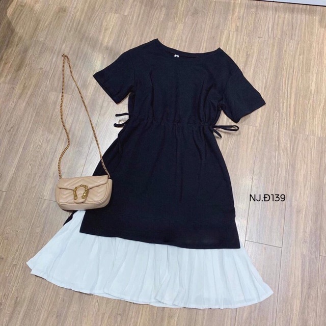 ĐẦM BIGSIZE đuôi cá rút eo ĐEN-VÀNG 60-80kg | BigBuy360 - bigbuy360.vn