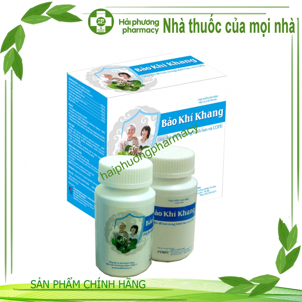 Bảo Khí Khang 120 viên - Giảm trong hen suyễn, viêm phế quản và phổi tắc nghẽn mạn tĩnh