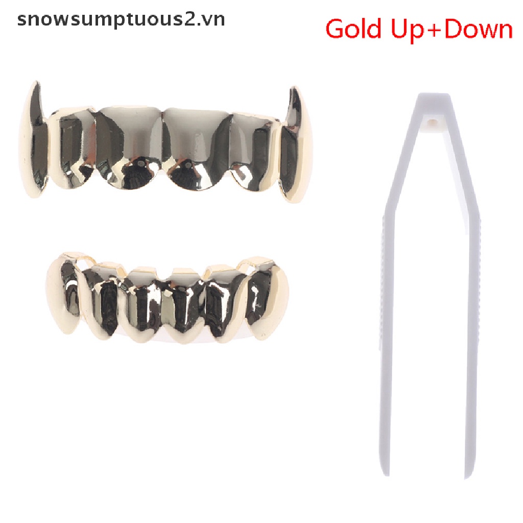 [beauty &amp; Snow] Vỉ Nướng Răng Nướng Bánh Trên Và Dưới Phong Cách Hip Hop Làm Quà Tặng Trang Sức