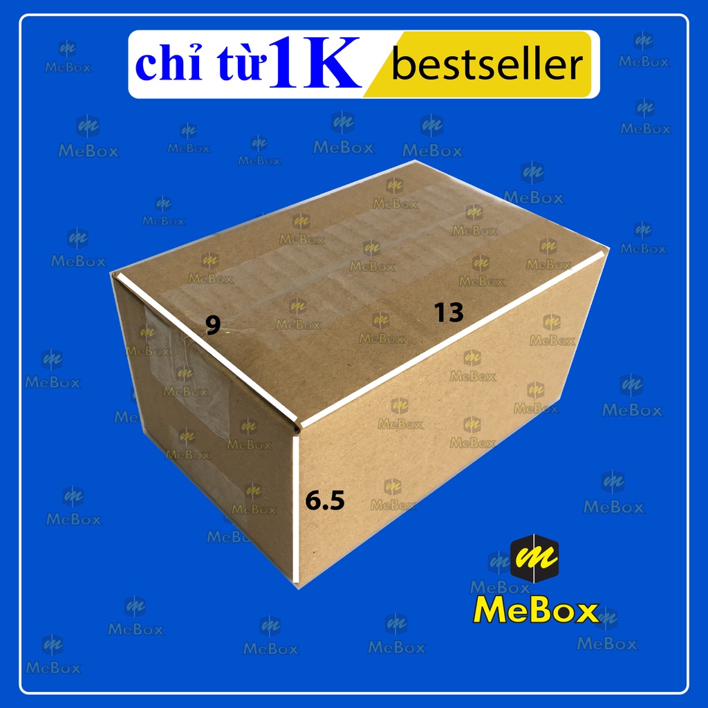 hộp giấy carton 13x9x6.5 bộ 20 không in