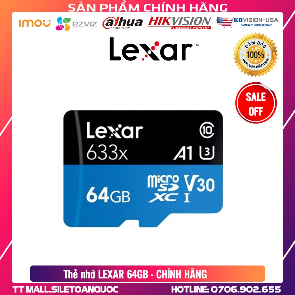 Thẻ nhớ Lexar 32GB - 64GB CHÍNH HÃNG