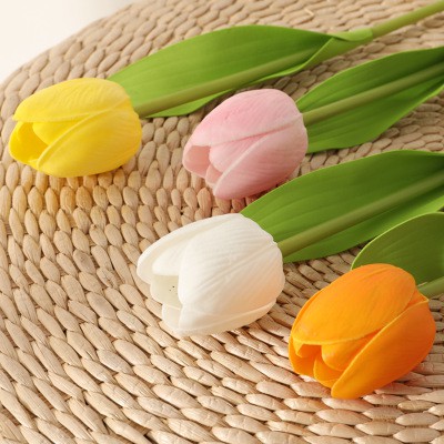 Cành hoa Tulip nhập khẩu bằng PU đẹp sang trọng trang trí nhà, cửa hàng