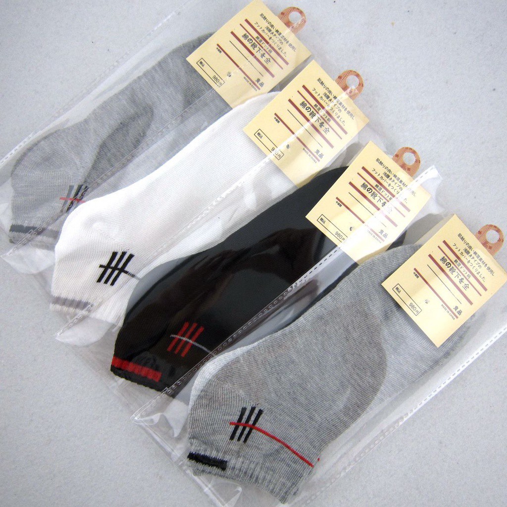 Tất nam cổ ngắn KOLANO vớ nam co giãn họa tiết 3 sọc đi giày da, thể thao chạy bộ, gym FAS-001328